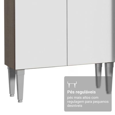 Armário De Cozinha Completa 229cm Rustic-branco Emilly Madesa 017