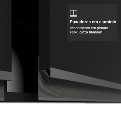 Armário Aéreo 80 Cm 1 Porta Basculante Preto Nice Madesa Preto