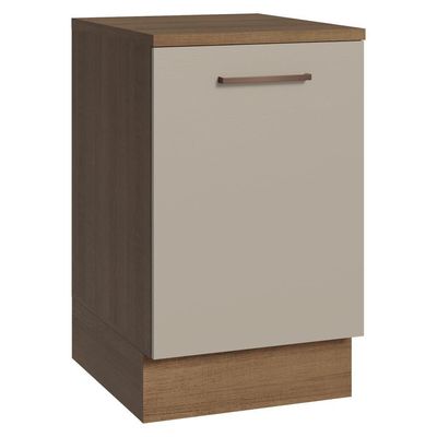 Balcão De Cozinha 50cm 1 Porta Rustic/crema Agata Madesa Rustic/crema