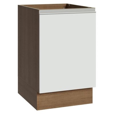 Balcão De Cozinha 50cm 1 Porta (sem Tampo) Rb Glamy Madesa Rustic/branco