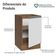 Balcão De Cozinha 50cm 1 Porta (sem Tampo) Rb Glamy Madesa Rustic/branco