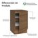 Balcão De Cozinha 50cm 1 Porta Rustic Stella Madesa Rustic
