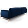Sofá 230cm 4 Lugares Com Chaise Esquerdo Pés Gold Molino C-304 Veludo Azul Marinho - Domi
