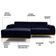 Sofá 255cm 4 Lugares Com Chaise Esquerdo Pés Gold Molino C-287 Veludo Marinho - Domi