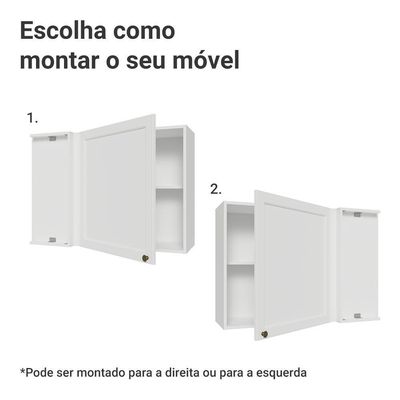 Armário Aéreo De Canto 1 Porta Vik Madesa Branco