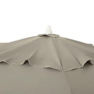 Guarda Sol Ombrelone Madeira 3m Com Proteção Uv Para Piscina Jardim Cinza
