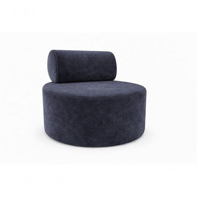 Poltrona Orgânica Decorativa Flora Sofisticada Para Sala E Recepção Suede Cinza Escuro Eli Móveis E Decoração