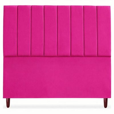 Kit De Quarto Roma Cabeceira De Cama Box E Calçadeira Baú Casal King 195 Cm Suede Rosa Pink Eli Móveis E Decoração