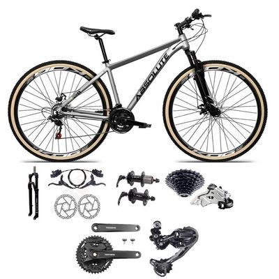 Bicicleta Aro 29 Absolute Nero 5 Câmbios Shimano Deore-altus 27v Freio Hidráulico Garfo Com trava Cinza 19