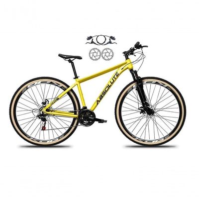 Bicicleta Aro 29 Absolute Nero 5 Alumínio Freio Hidráulico 24v Garfo Suspensão Mountain Bike Amarelo 17