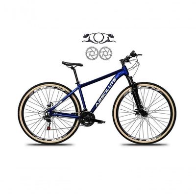 Bicicleta Aro 29 Absolute Nero 5 Alumínio Freio Hidráulico 24v Garfo Suspensão Mountain Bike Azul 19