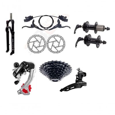 Bicicleta Aro 29 Absolute Nero 5 Alumínio 24v Câmbios Shimano Freio Hidráulico K7 Garfo Comtrava Verde 21