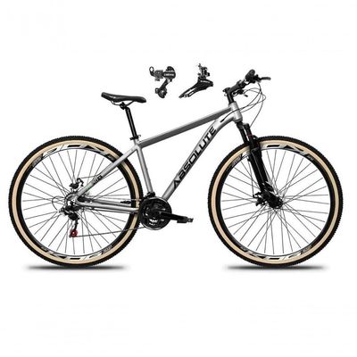 Bicicleta Aro 29 Absolute Nero 5 Alumínio 24v Câmbios Shimano Freio A Disco Mountain Bike Cinza 15