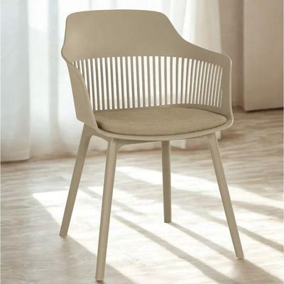 Conjunto De Jantar Mesa Eiffel 100cm Branco + 4 Cadeiras Marcela Nude