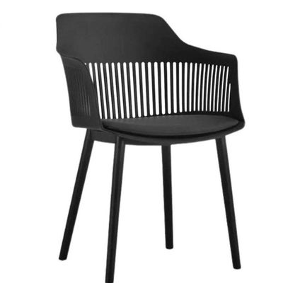 Conjunto De Jantar Mesa Eiffel 110cm Branco + 4 Cadeiras Marcela Preta