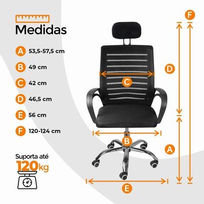 Kit 5 Cadeiras De Escritório Oficial Diretor Roma Com Apoio