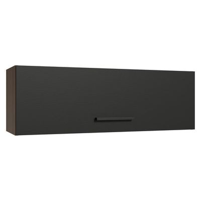 Armário Aéreo 100 Cm 1 Porta Basculante Rp Agata Madesa Rustic/preto