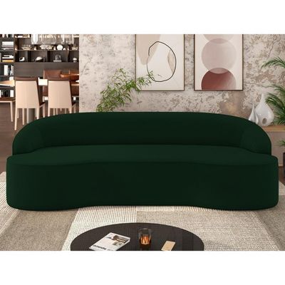 Sofá 3 Lugares Para Sala De Estar Living 180cm Theo D06 Veludo Esmeralda - Mpozenato