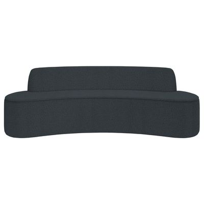 Sofá 4 Lugares Para Sala De Estar Living 230cm Koane D06 Bouclê Cinza Escuro - Mpozenato