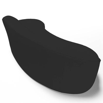 Sofá Living 3 Lugares 260cm Braço Esquerdo Mozart D06 Sintético Preto - Mpozenato