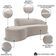 Sofá Living 4 Lugares 280cm Braço Direito Mozart D06 Bouclê Bege - Mpozenato