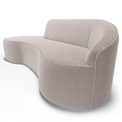 Sofá Living 4 Lugares 280cm Braço Direito Mozart D06 Bouclê Bege - Mpozenato