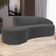 Sofá Living 3 Lugares 260cm Braço Direito Mozart D06 Bouclê Chumbo - Mpozenato