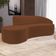Sofá Living 3 Lugares 230cm Braço Direito Mozart D06 Veludo Telha - Mpozenato