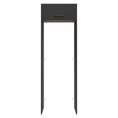Porta-geladeira 73 Cm 1 Porta Basculante Preto/rustic/preto Agata Madesa Preto/rustic/preto