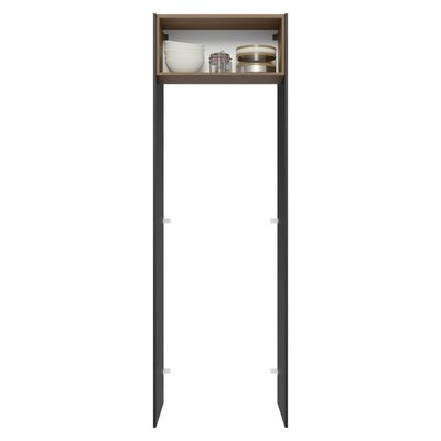 Porta-geladeira 73 Cm 1 Porta Basculante Preto/rustic/preto Agata Madesa Preto/rustic/preto