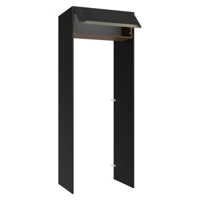 Porta-geladeira 83 Cm 1 Porta Basculante Preto/rustic/preto Lux Madesa Preto/rustic/preto