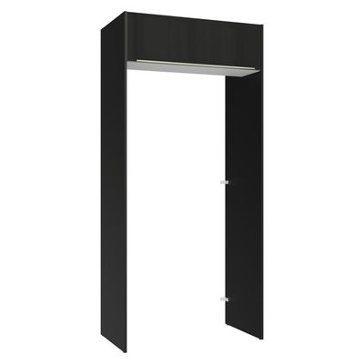 Porta-geladeira 103 Cm 1 Porta Basculante Preto/branco/preto Lux Madesa Preto/branco/preto