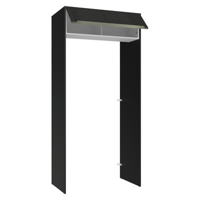 Porta-geladeira 103 Cm 1 Porta Basculante Preto/branco/preto Lux Madesa Preto/branco/preto