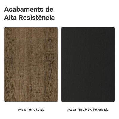 Guarda-roupa Closet Modulado Valencia 2 Gavetas 4 Prateleiras 70cm Rustic/preto Madesa Xa Rustic/preto