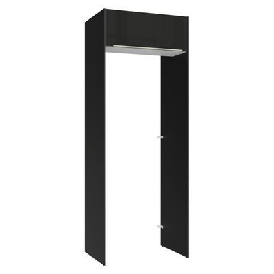 Porta-geladeira 83 Cm 1 Porta Basculante Preto/branco/preto Lux Madesa Preto/branco/preto