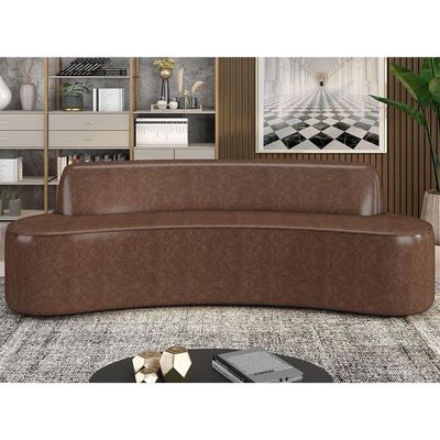 Sofá 3 Lugares Para Sala De Estar Living 210cm Koane D06 Facto Âmbar - Mpozenato