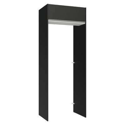 Porta-geladeira 83 Cm 1 Porta Basculante Preto/branco/preto Glamy Madesa Preto/branco/preto