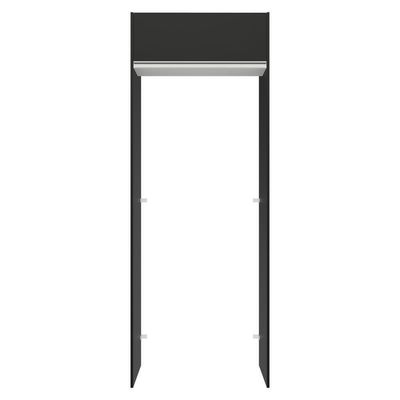 Porta-geladeira 83 Cm 1 Porta Basculante Preto/branco/preto Glamy Madesa Preto/branco/preto