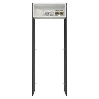 Porta-geladeira 83 Cm 1 Porta Basculante Preto/branco/preto Glamy Madesa Preto/branco/preto