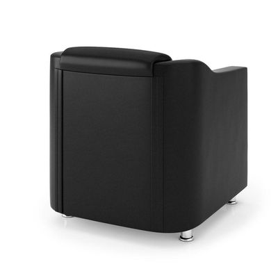 Kit Sofá Namoradeira Tilla + Poltrona Sala Clínica preto