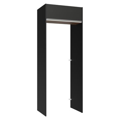 Porta-geladeira 83 Cm 1 Porta Basculante Preto/rustic/preto Glamy Madesa Preto/rustic/preto