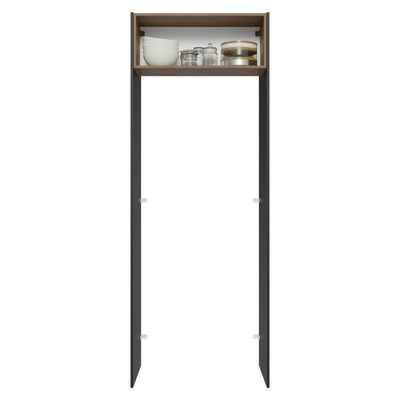 Porta-geladeira 83 Cm 1 Porta Basculante Preto/rustic/preto Glamy Madesa Preto/rustic/preto