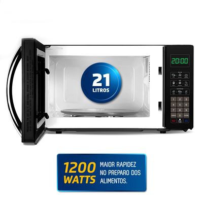 Micro-ondas Mondial MO-01-21-B 21 Litros Preto - 220V