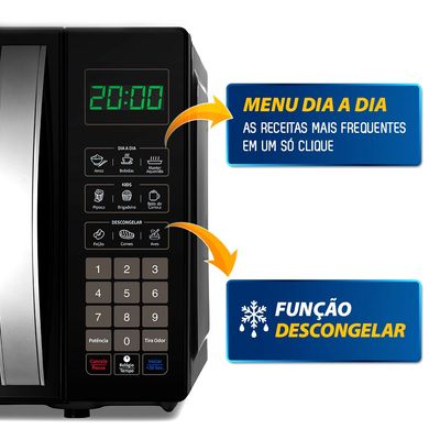 Micro-ondas Mondial MO-01-21-B 21 Litros Preto - 220V