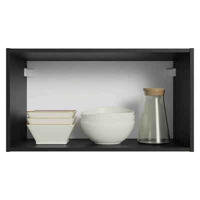 Armário Aéreo 60 Cm 1 Porta Basculante Preto Nice Madesa Preto