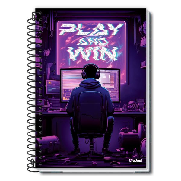 Caderno Universitário Masculino My Collection 224F/16 Matérias Credeal