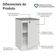 Balcão De Cozinha 50cm 1 Porta Branco Vik Madesa Branco