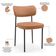 Cadeira Decorativa Estofada Para Sala De Jantar Melina L02 Couríssimo Mocca - Lyam Decor