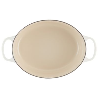PANELA OVAL LE CREUSET SIGNATURE 31CM FERRO ESMALTADO BRANCO COTTON 21178314314430
