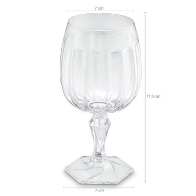 Conjunto 6 Taças Plástico 350ml Água Suco UZ